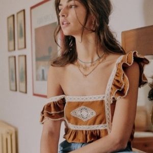 Sezane Zora Top Camel